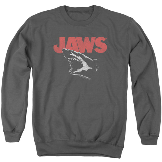 Jaws - Cracked Jaw - Adult Crewneck Sweatshirt - Charcoal