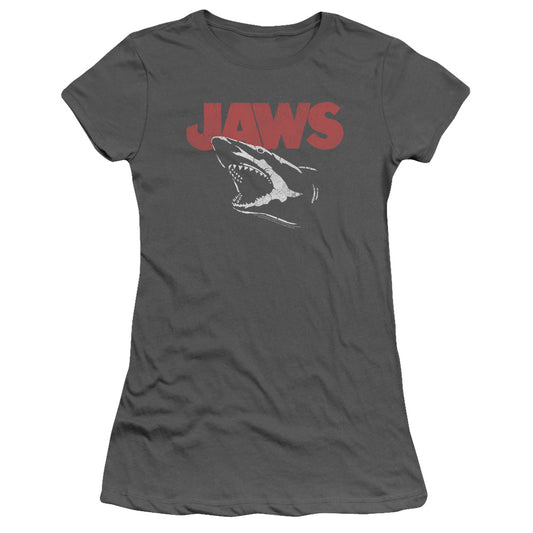 Jaws - Cracked Jaw - Short Sleeve Junior Sheer - Charcoal T-shirt