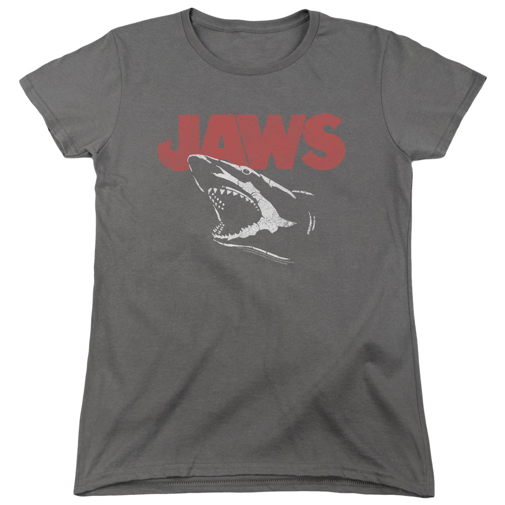 Jaws - Cracked Jaw - Short Sleeve Womens Tee - Charcoal T-shirt