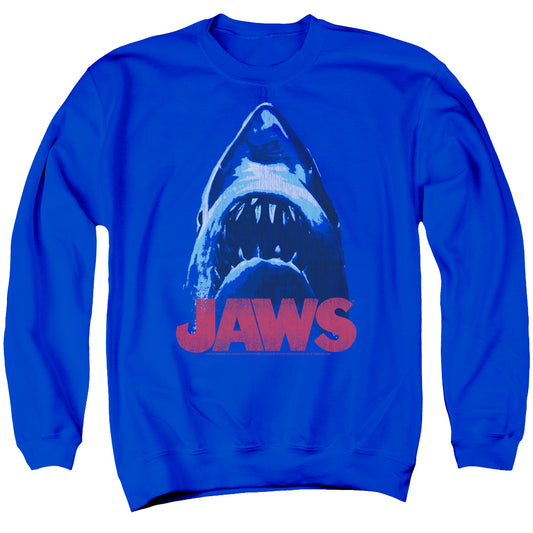 Jaws - From Below - Adult Crewneck Sweatshirt - Royal Blue
