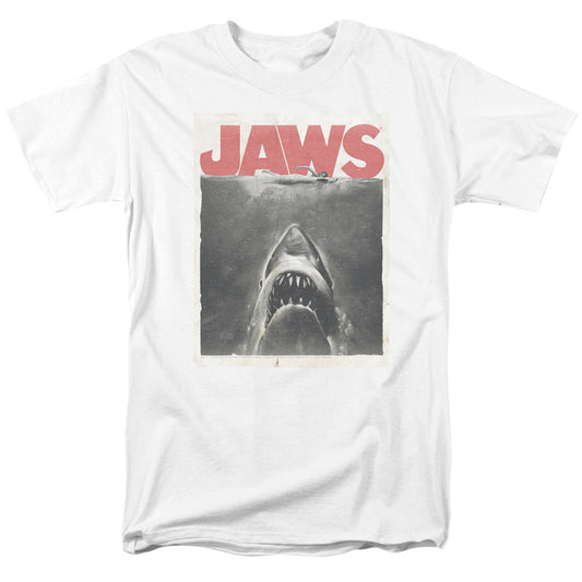 Jaws - Classic Fear - Short Sleeve Adult 18/1 - White T-shirt