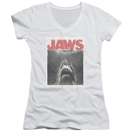 Jaws - Classic Fear-junior V-neck - White