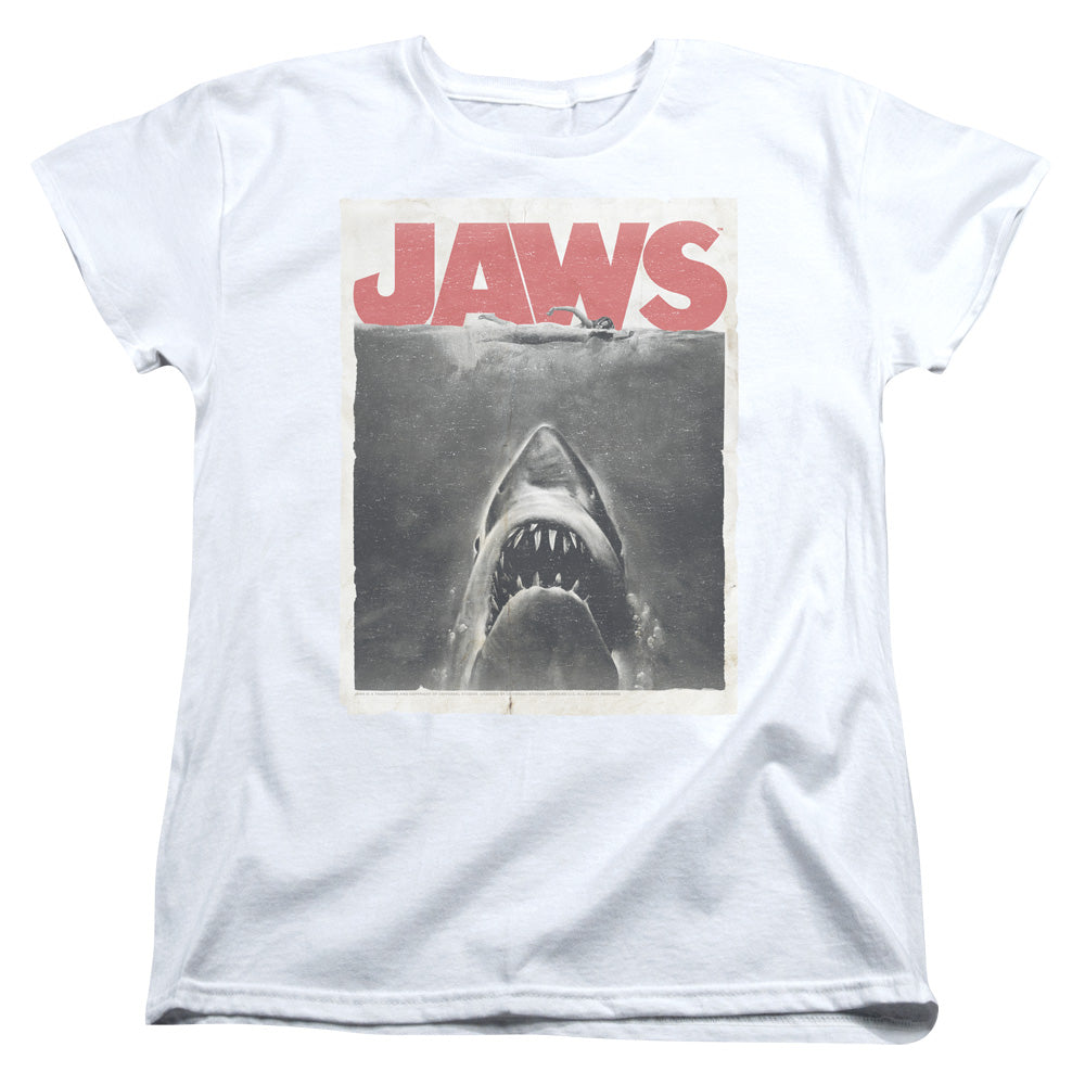 Jaws - Classic Fear - Short Sleeve Womens Tee - White T-shirt