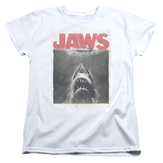 Jaws - Classic Fear - Short Sleeve Womens Tee - White T-shirt