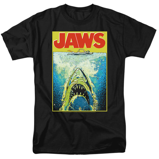 Jaws - Bright Jaws - Short Sleeve Adult 18/1 - Black T-shirt