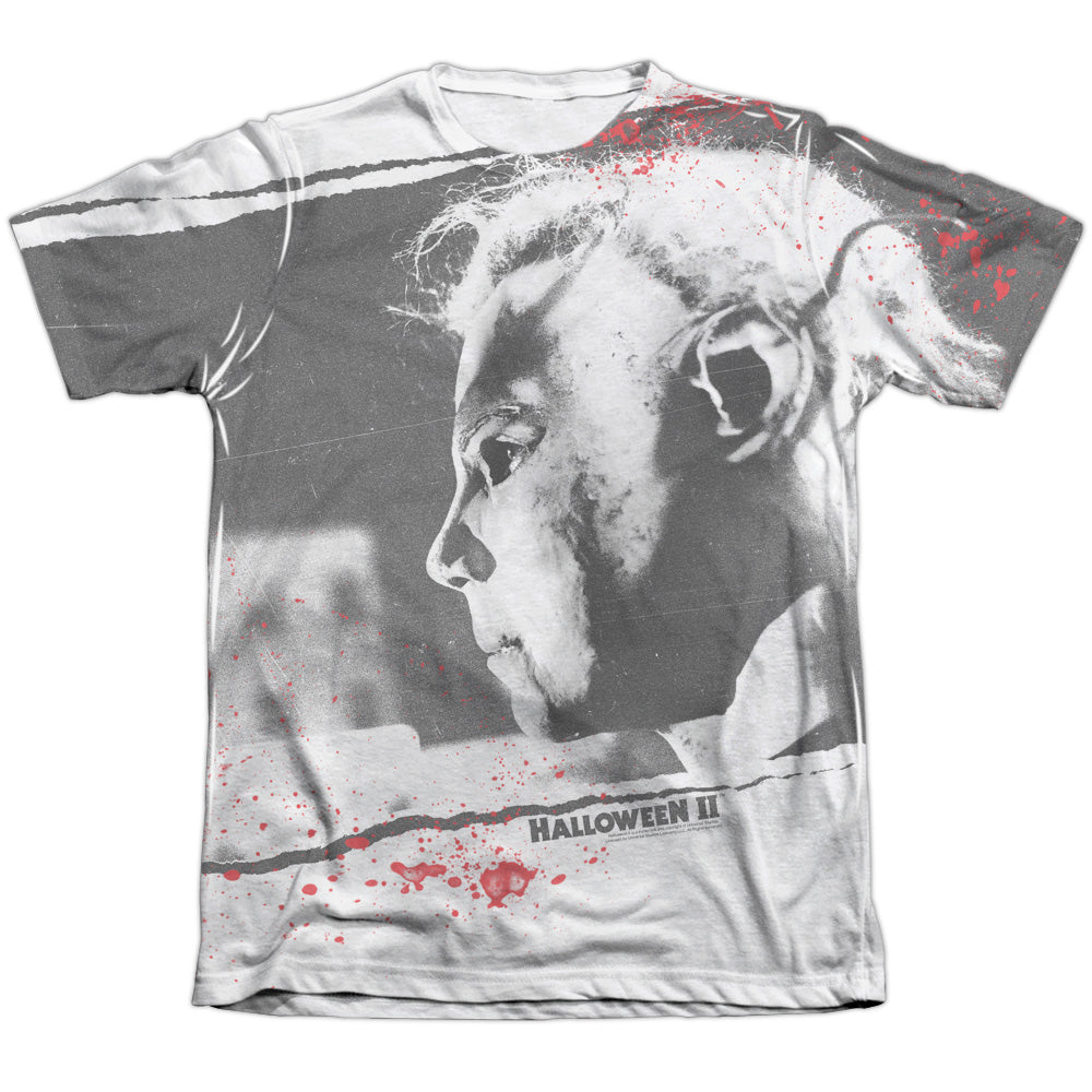 Halloween Ii - Myers Mask - Adult 65/35 Poly/cotton Short Sleeve Tee - White - Sm - White T-shirt