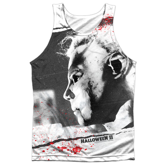 Halloween Ii - Myers Mask - Adult 100% Poly Tank Top - White