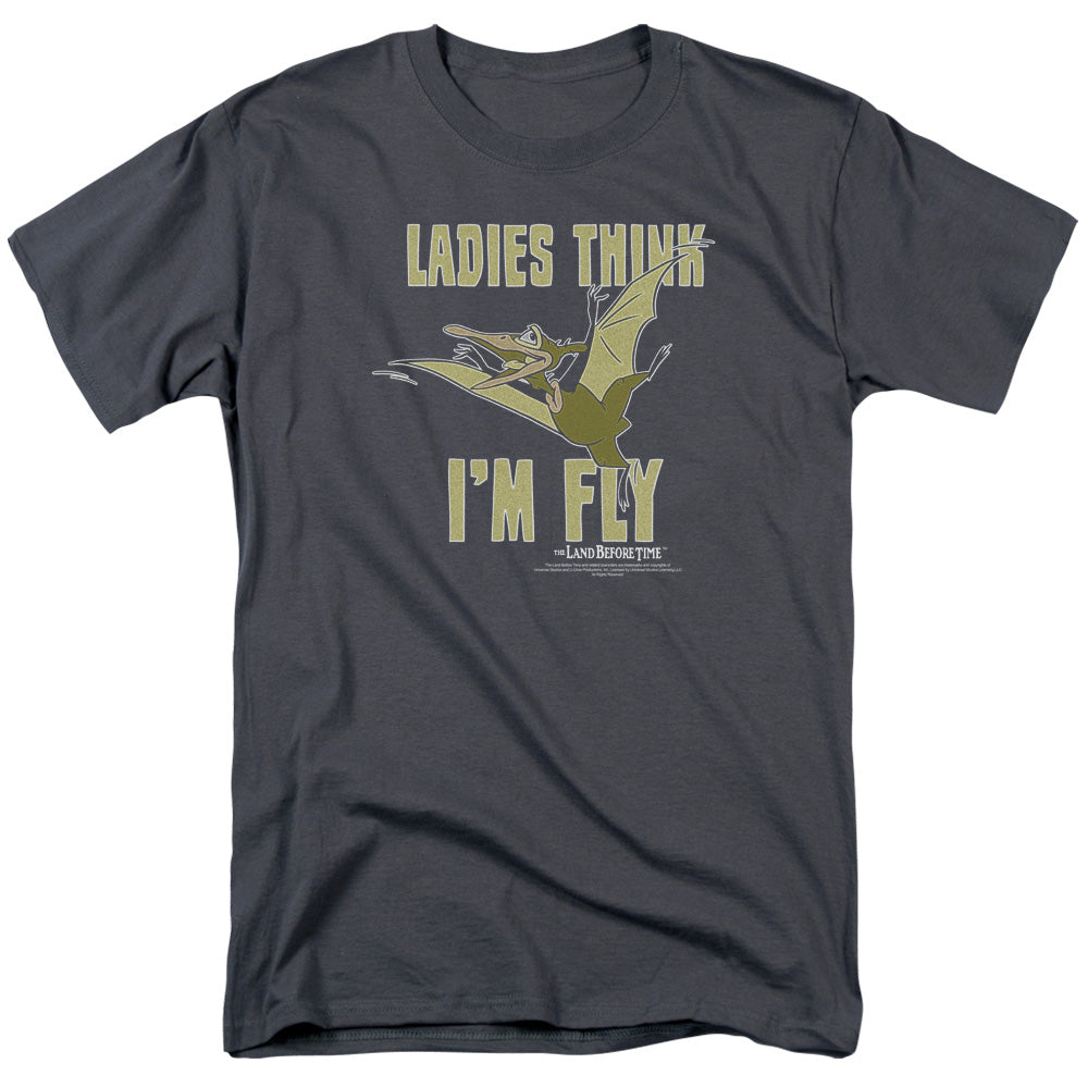 Land Before Time - Im Fly - Short Sleeve Adult 18/1 - Charcoal T-shirt