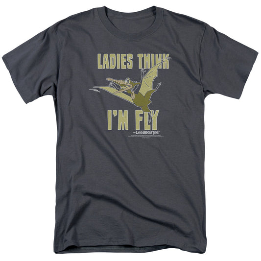 Land Before Time - Im Fly - Short Sleeve Adult 18/1 - Charcoal T-shirt