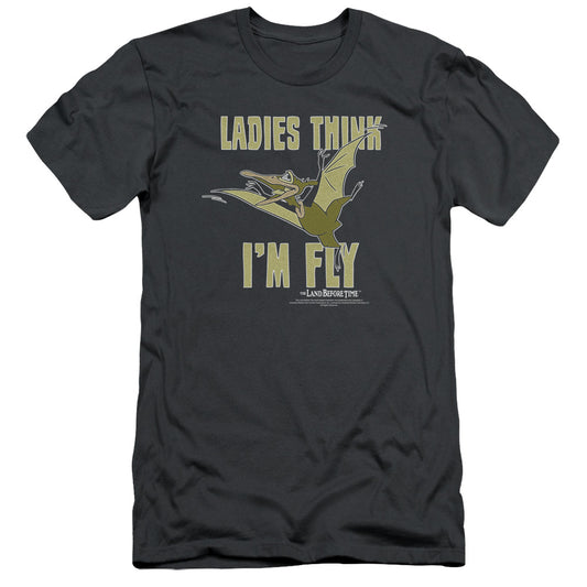Land Before Time - Im Fly - Short Sleeve Adult 30/1 - Charcoal T-shirt