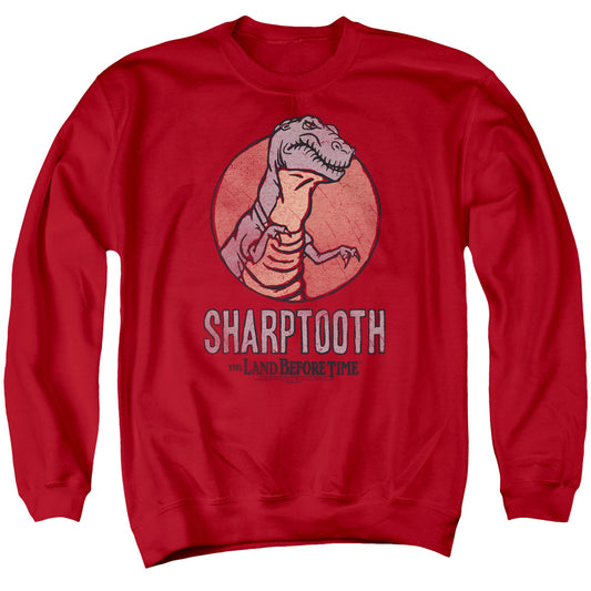 Land Before Time - Sharptooth - Adult Crewneck Sweatshirt - Red