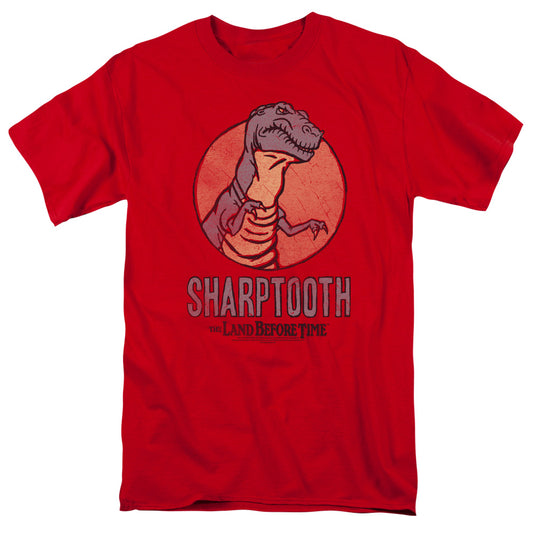 Land Before Time - Sharptooth - Short Sleeve Adult 18/1 - Red T-shirt