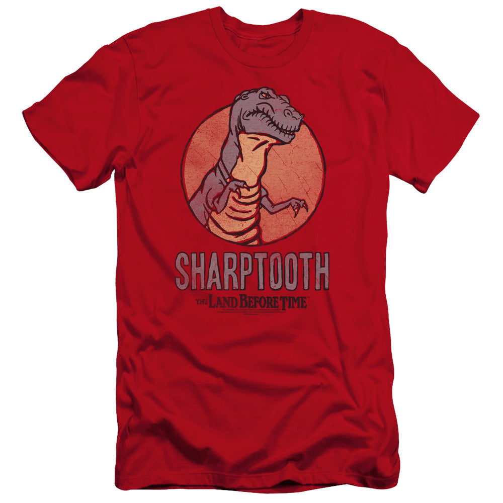 Land Before Time - Sharptooth-premuim Canvas Adult Slim Fit 30/1 - Red