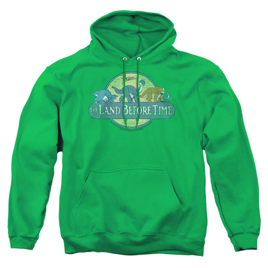 Land Before Time - Retro Logo - Adult Pull-over Hoodie - Kelly Green