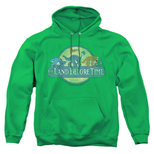 Land Before Time - Retro Logo - Adult Pull-over Hoodie - Kelly Green