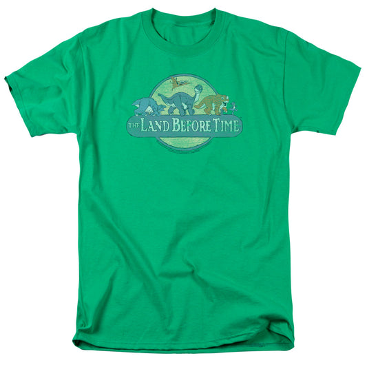 Land Before Time - Retro Logo - Short Sleeve Adult 18/1 - Kelly Green T-shirt
