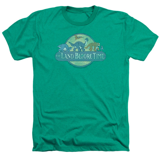 Land Before Time - Retro Logo - Adult Heather - Kelly Green