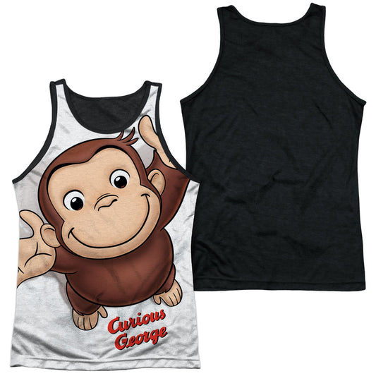 Curious George Hands In The Air-adult Poly Tank Top