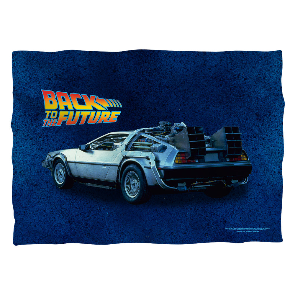 Back To The Future - Delorean - Pillow Case - White