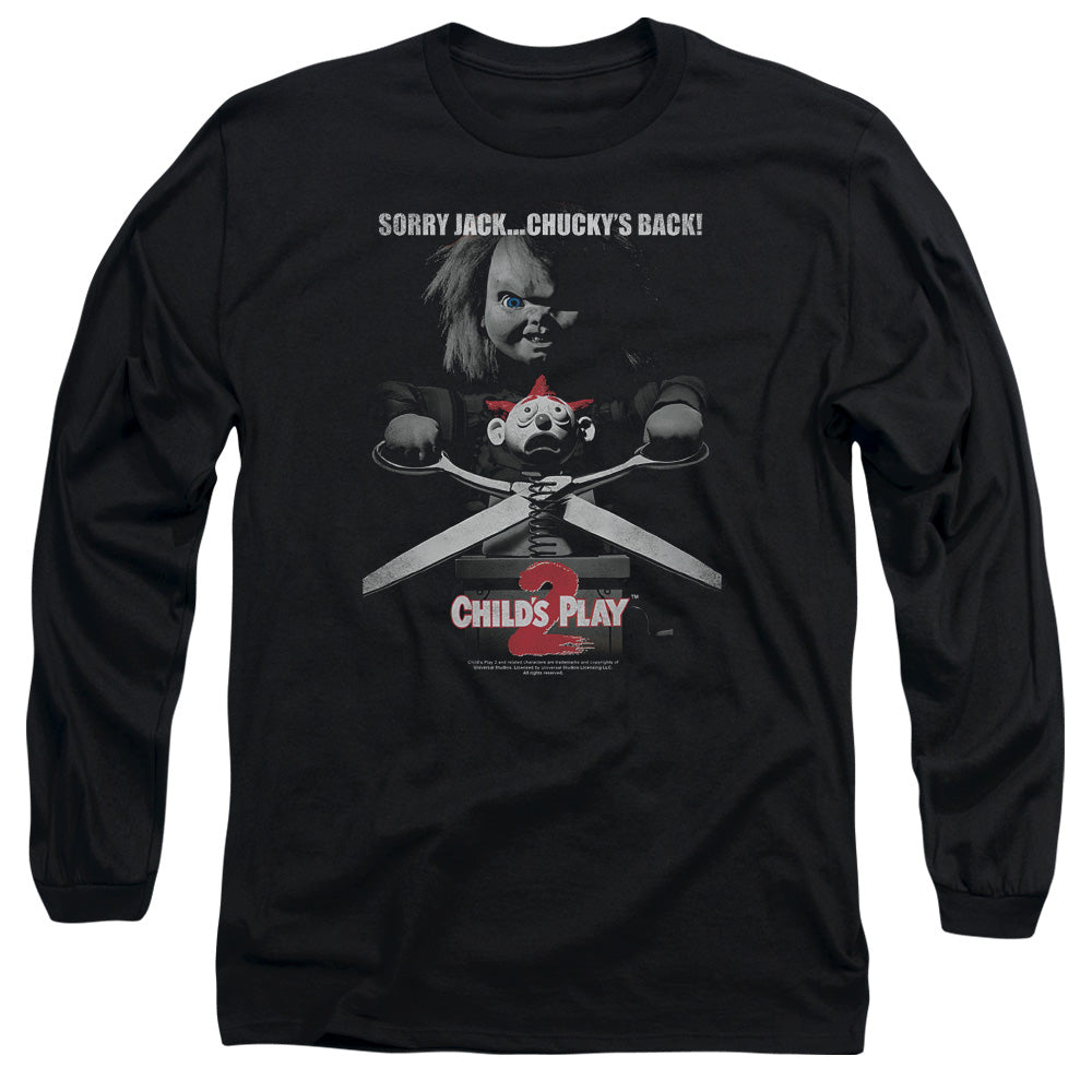 Childs Play 2 - Jack Poster - Long Sleeve Adult 18/1 - Black - Sm - Black T-shirt