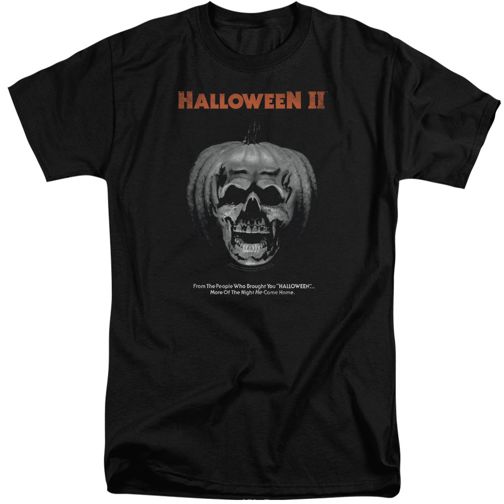 Halloween Ii - Pumpkin Poster - Short Sleeve Adult Tall - Black - Xl - Black T-shirt