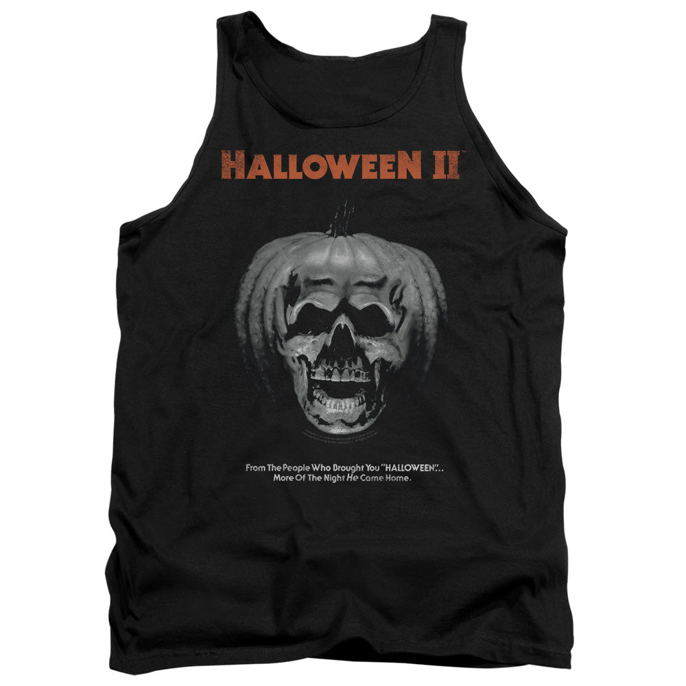 HALLOWEEN II PUMPKIN POSTER - ADULT TANK - BLACK - SM - Black