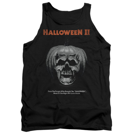 HALLOWEEN II PUMPKIN POSTER - ADULT TANK - BLACK - SM - Black