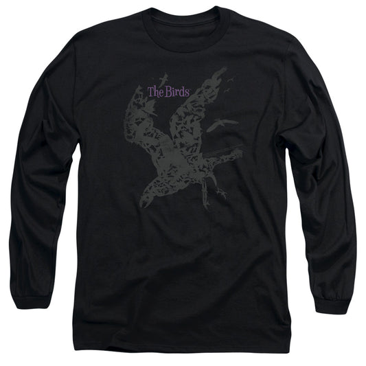 Birds - Poster - Long Sleeve Adult 18/1 - Black - Sm - Black T-shirt