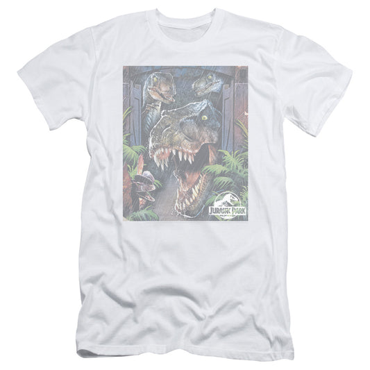 Jurassic Park - Giant Door - Short Sleeve Adult 30/1 - White T-shirt