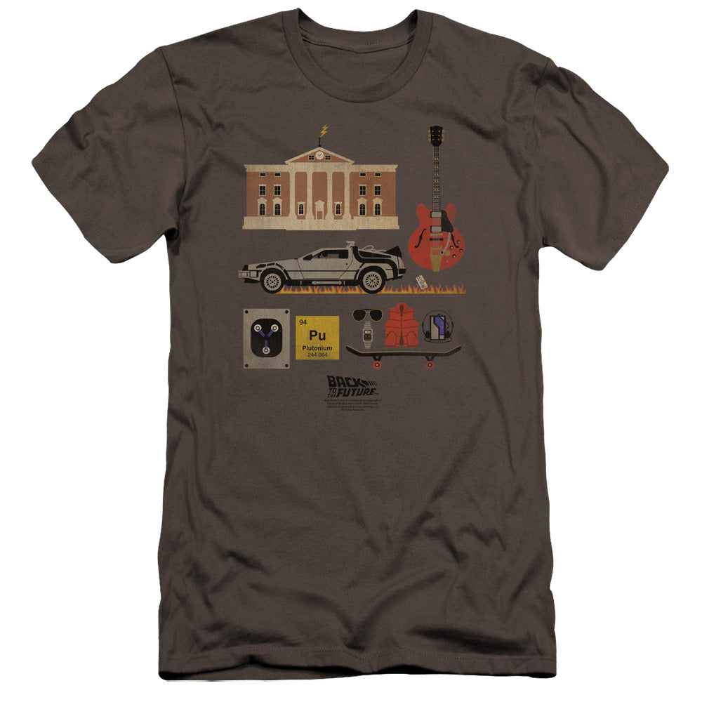 Back To The Future - Items-premuim Canvas Adult Slim Fit 30/1 - Charcoal
