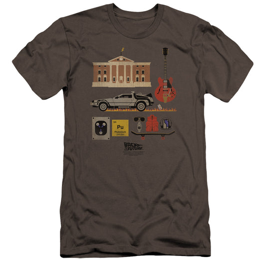 Back To The Future - Items-premuim Canvas Adult Slim Fit 30/1 - Charcoal
