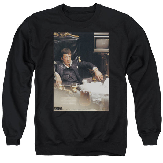 Scarface - Sit Back - Adult Crewneck Sweatshirt - Black
