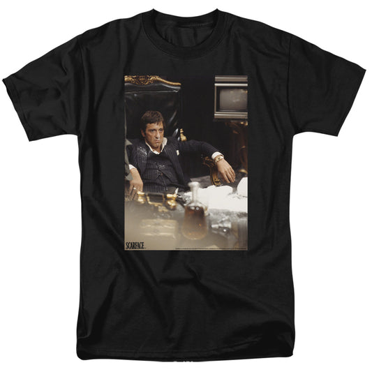 Scarface - Sit Back - Short Sleeve Adult 18/1 - Black T-shirt