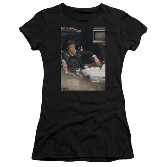 Scarface - Sit Back - Short Sleeve Junior Sheer - Black T-shirt