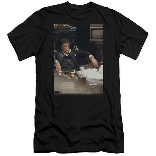 Scarface - Sit Back-premuim Canvas Adult Slim Fit 30/1 - Black