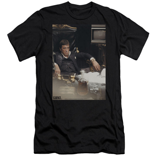Scarface - Sit Back - Short Sleeve Adult 30/1 - Black T-shirt