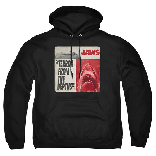 Jaws - Terror - Adult Pull-over Hoodie - Black
