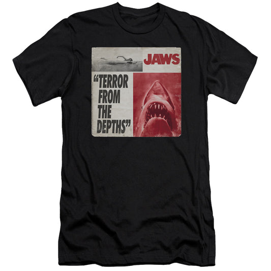 Jaws - Terror-premuim Canvas Adult Slim Fit 30/1 - Black