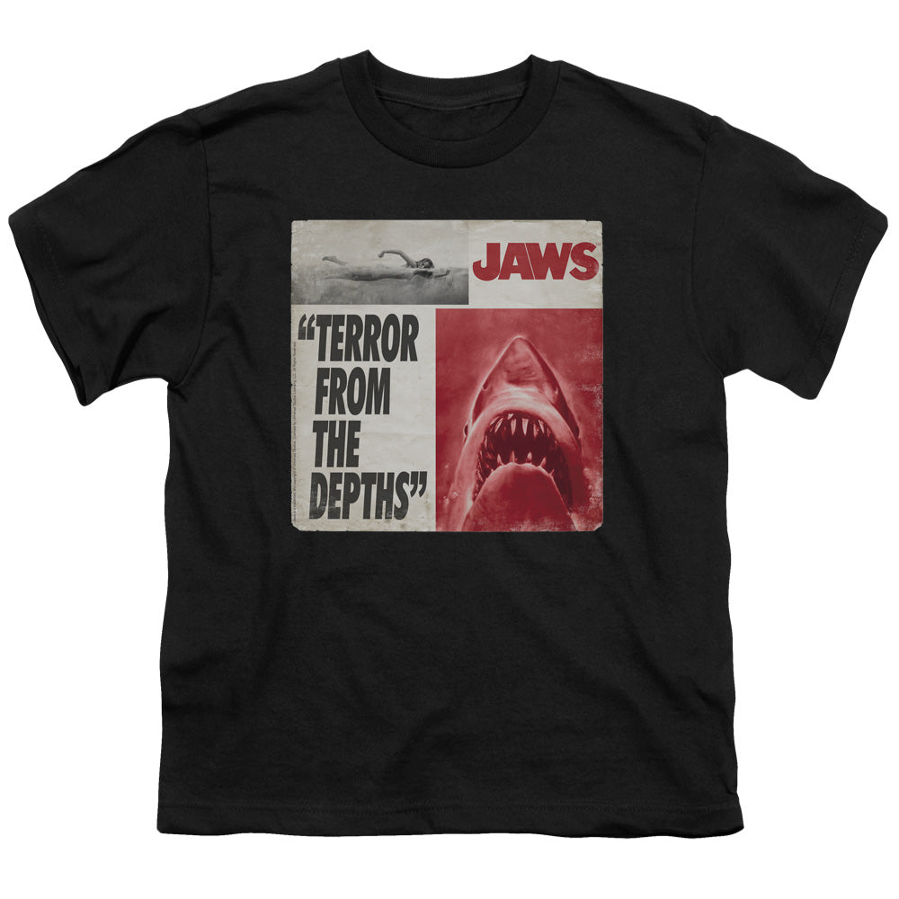 Jaws - Terror - Short Sleeve Youth 18/1 - Black T-shirt