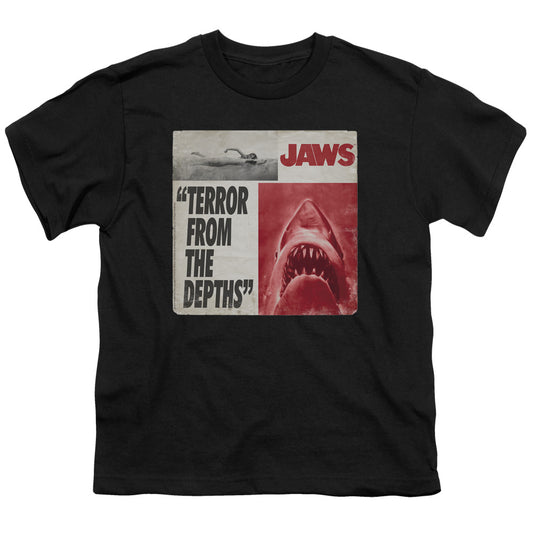 Jaws - Terror - Short Sleeve Youth 18/1 - Black T-shirt