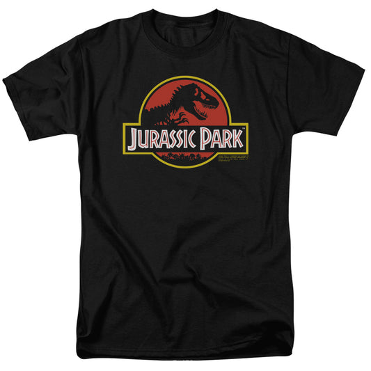 Jurassic Park - Classic Logo - Short Sleeve Adult 18/1 - Black T-shirt