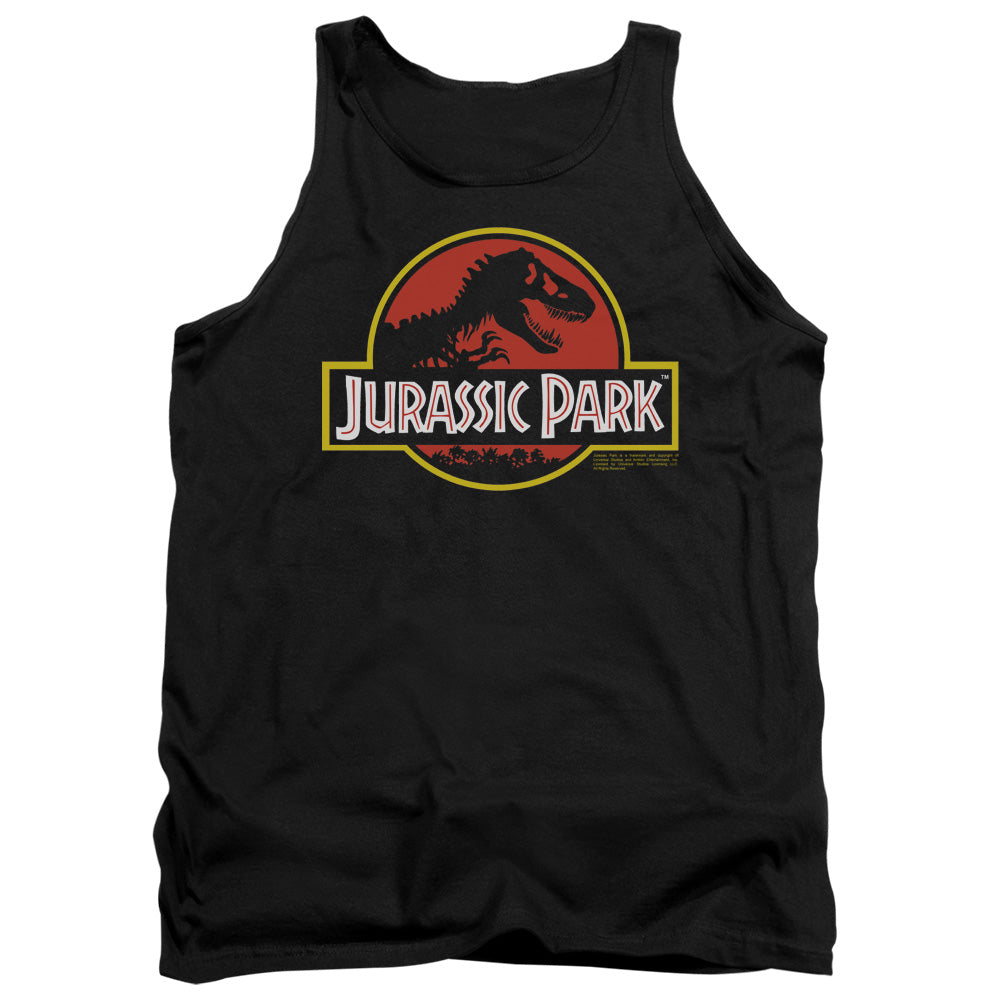 Jurassic Park - Classic Logo - Adult Tank - Black