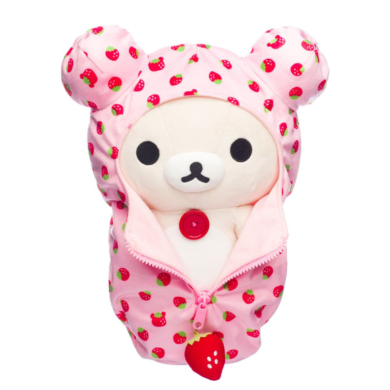 Korilakkuma San-X Original Strawberry Pattern Pink Sleeping Bag Plush