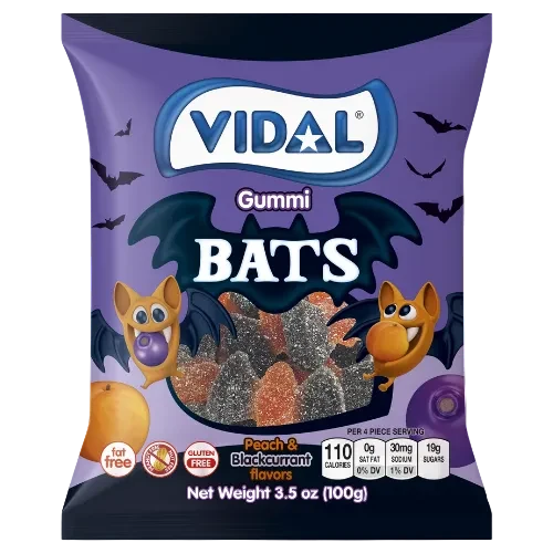 Vidal Sour Gummi Bats 3.5 oz. Bag