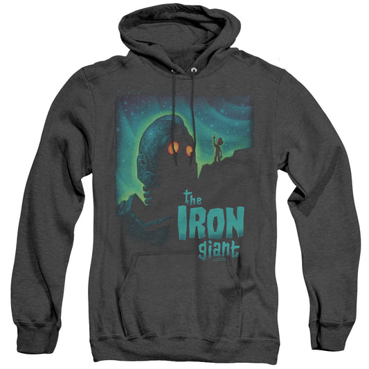 Iron Giant - Look To The Stars - Adult Heather Hoodie - Black