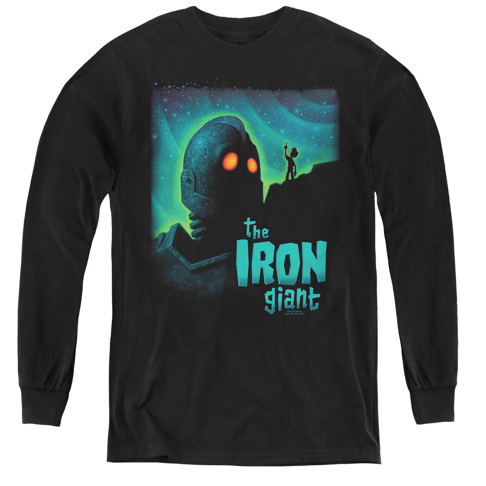 Iron Giant - Look To The Stars - Youth Long Sleeve Tee - Black