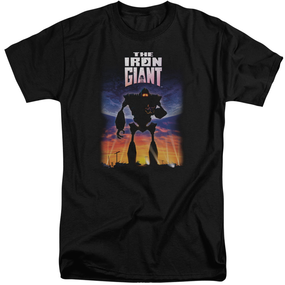 Iron Giant - Poster - Short Sleeve Adult Tall - Black T-shirt