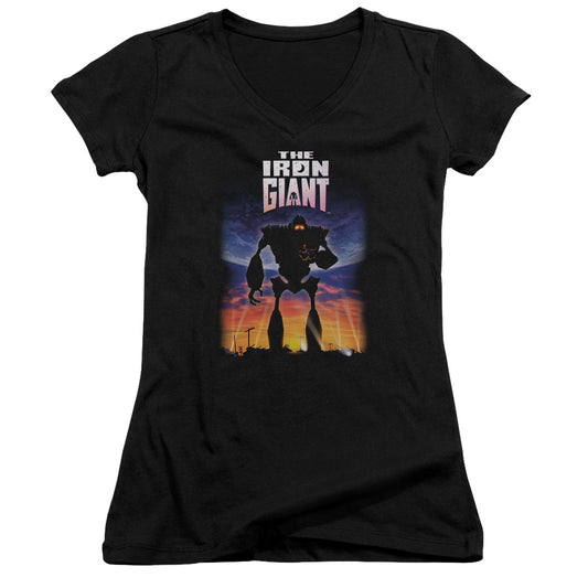 Iron Giant - Poster - Junior V-neck - Black