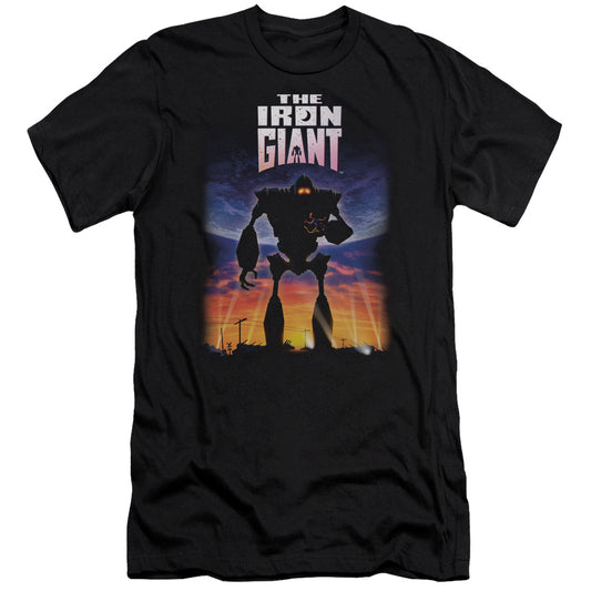 IRON GIANT POSTER - S/S ADULT 30/1 - BLACK T-Shirt