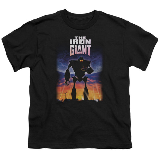 Iron Giant - Poster - Short Sleeve Youth 18/1 - Black T-shirt